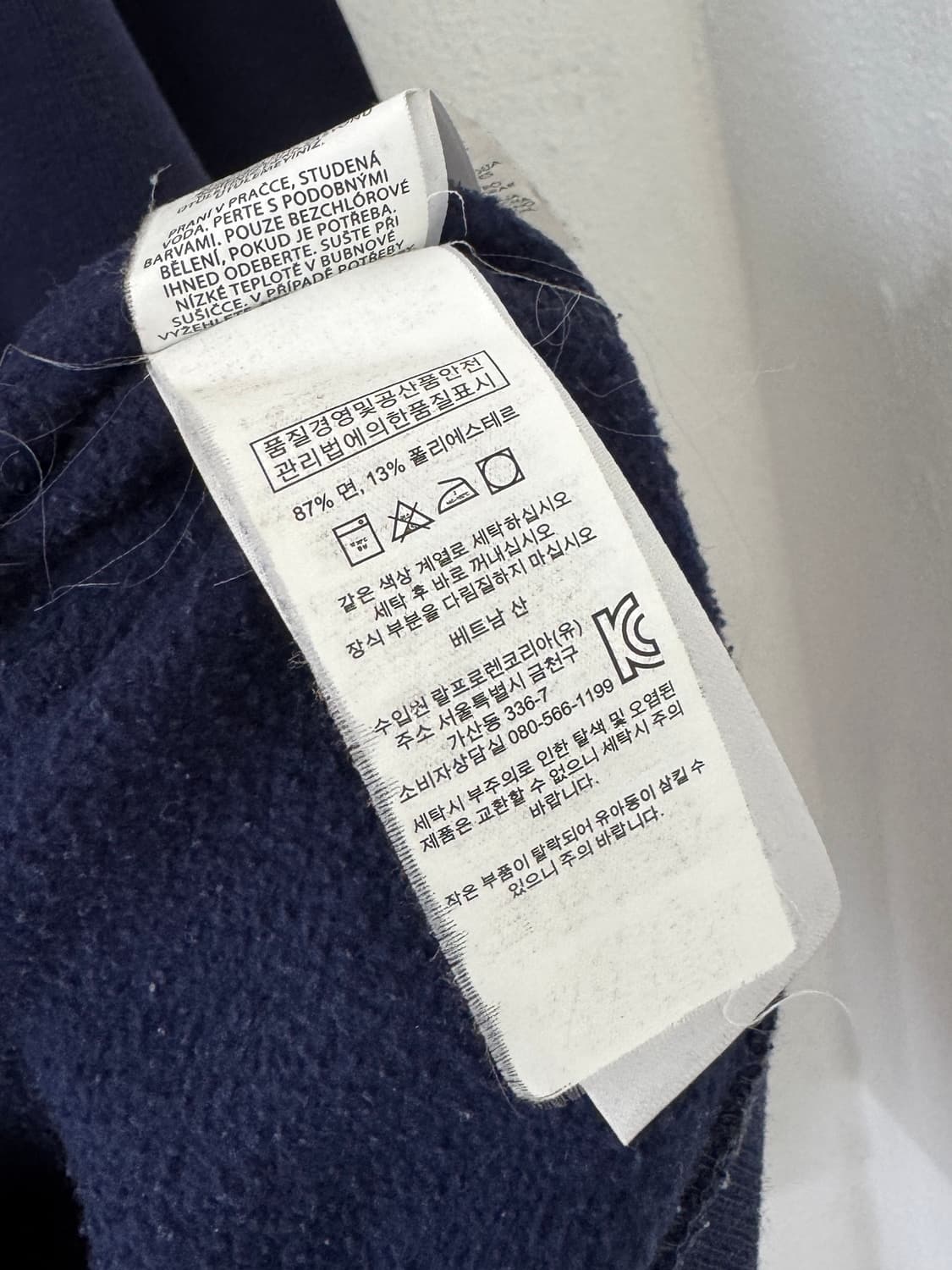 폴로 네이비 스펠로고 후드 상품이미지5