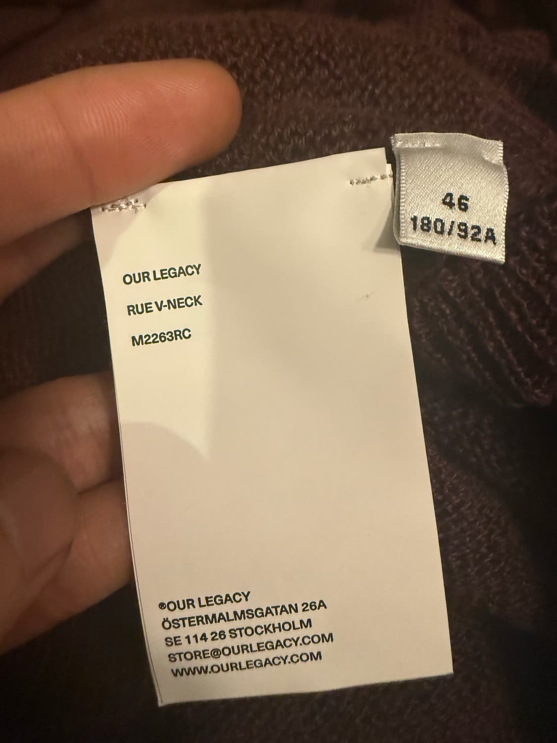 아워레가시 Rue 니트 버건디(46) 상품이미지7