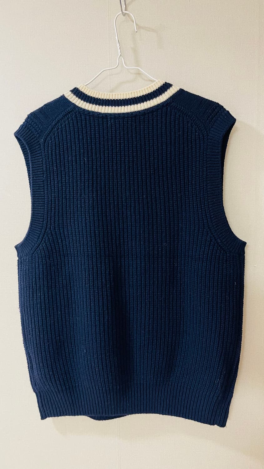 캉골 프레피 베이직 니트 조끼 M 네이비 상품이미지6