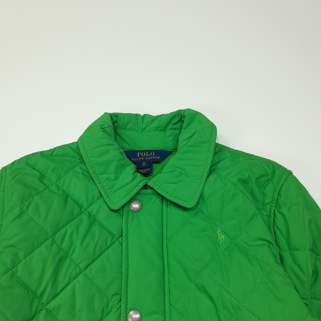 CL100 XL 폴로 랄프로렌 톤온톤 포니 자수 엘보우 패치 그린 다이 상품이미지2