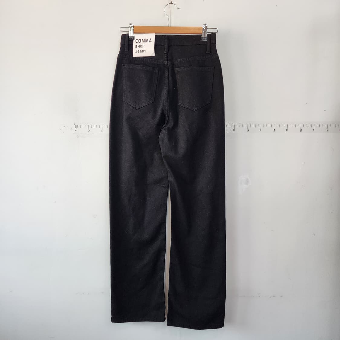 comma shop 블랙 워싱 찢청 바지 상품이미지4