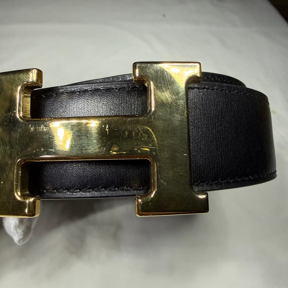 에르메스 리버시블 레더 스트랩 32MM H 골드 버클 벨트 상품이미지4