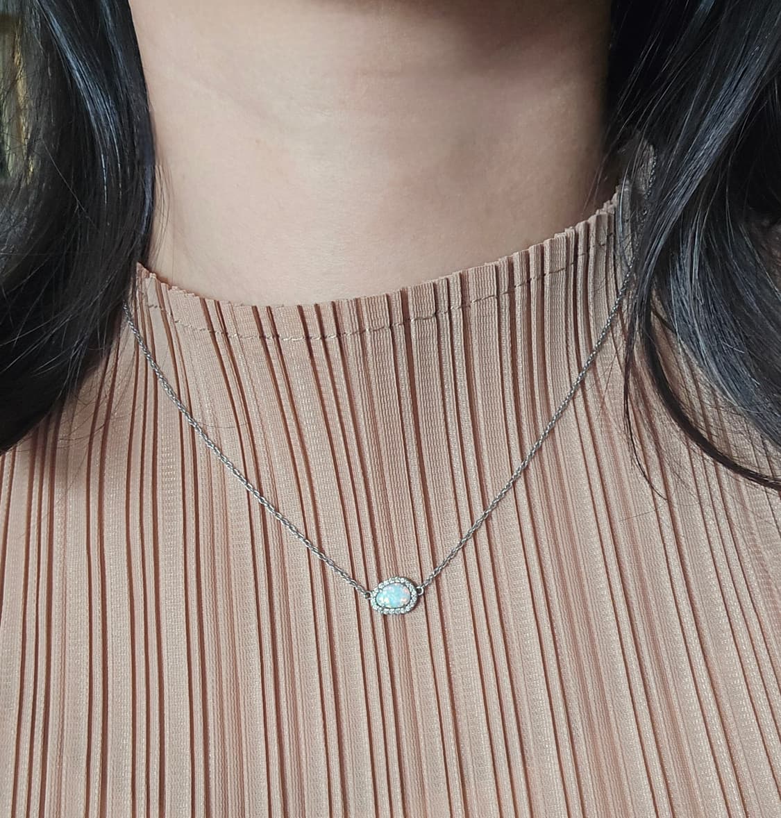 🇺🇸빈티지 오팔 실버 목걸이 상품이미지10