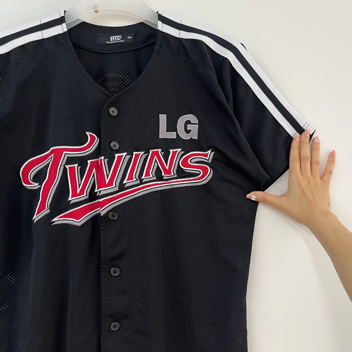 LG트윈스 박용택 마킹 블랙 반팔 져지 유니폼 상품이미지4