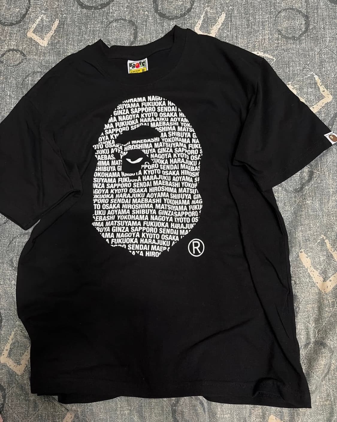 베이프 재팬 에이프 헤드 티셔츠 블랙 상품이미지2