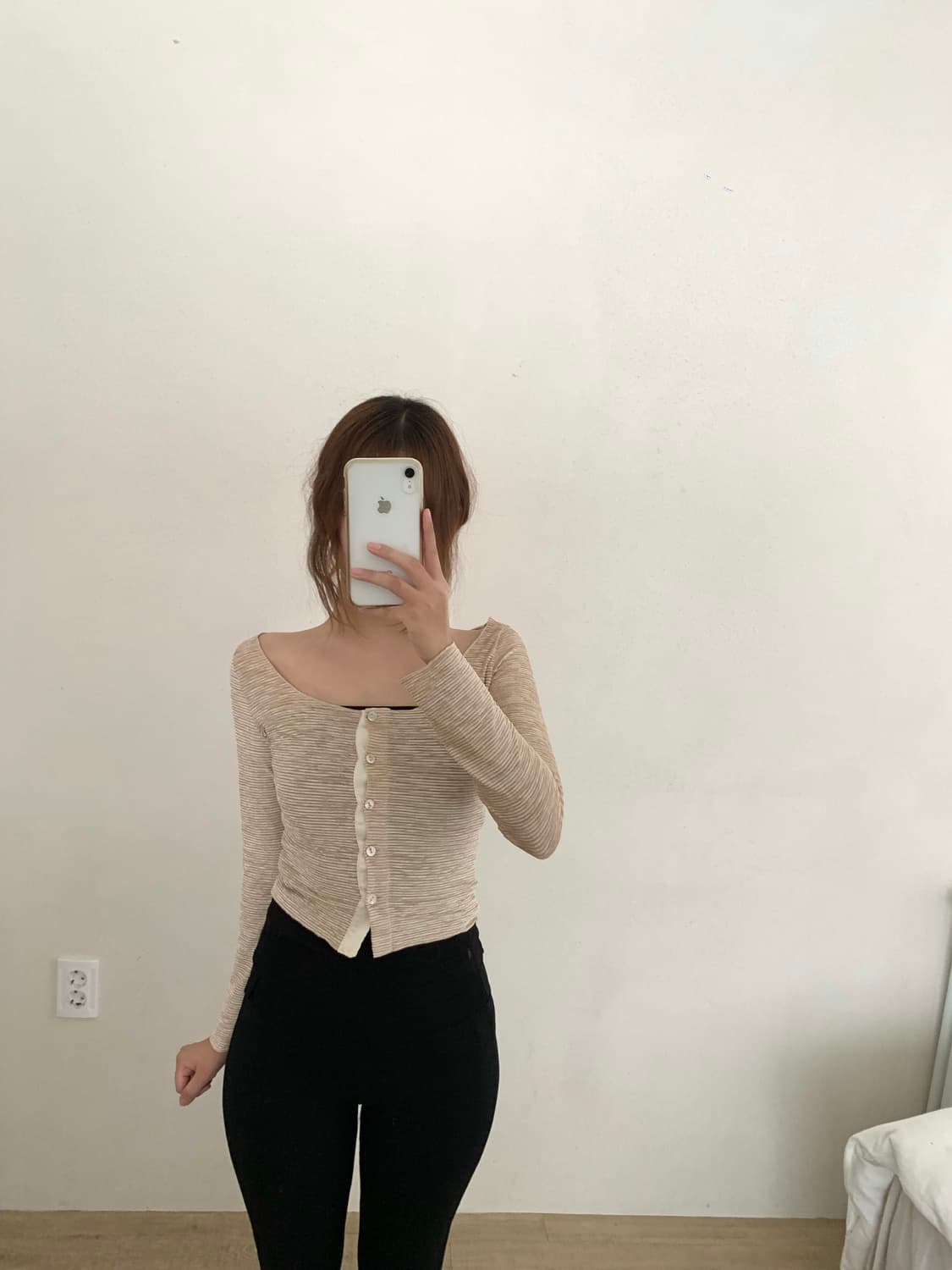 fruitybooty 쫀쫀 골지 가디건 xs-s 상품이미지2