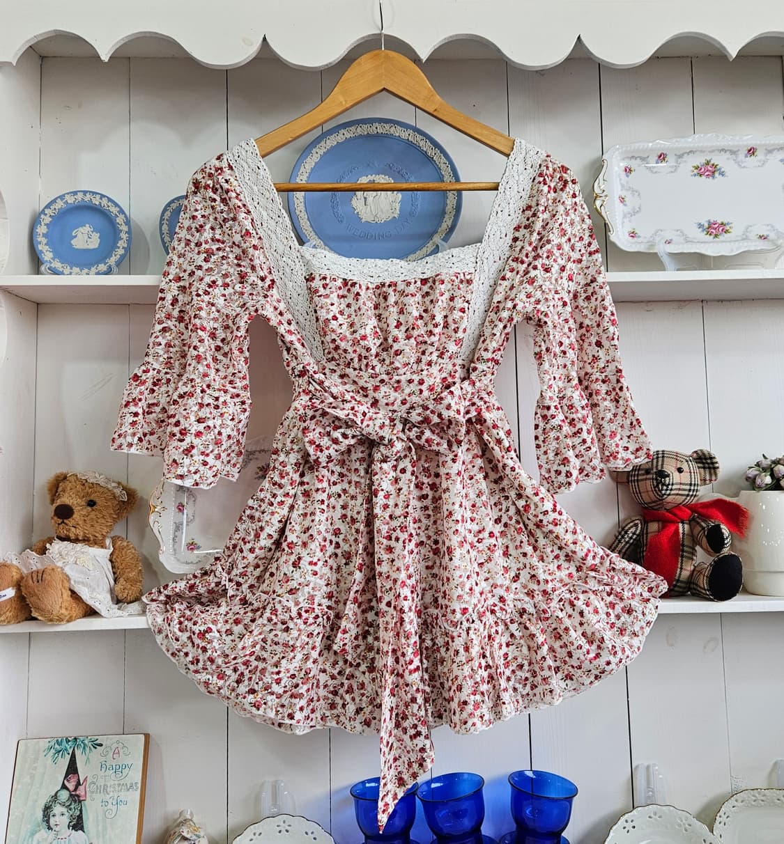 리즈리사(LIZ LISA) 잔꽃 셔링 레이스 튜닉 상품이미지5