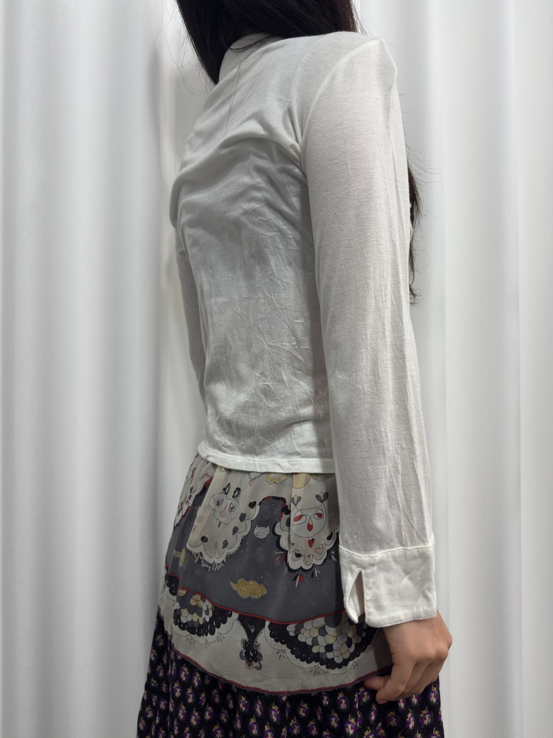 comme ca ism white wrap top 상품이미지4