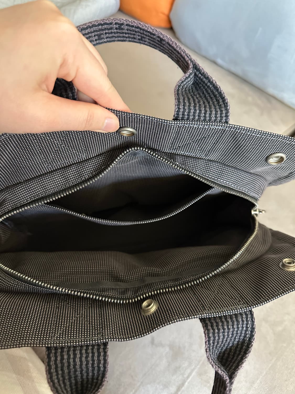 [정품] 에르메스 후루토 카바스 PM (스몰 사이즈) 캔버스 투톤 데일리 상품이미지5