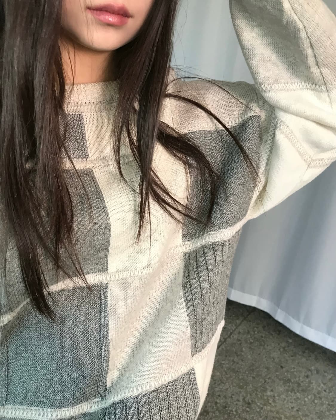 패치워크 블록 니트 상품이미지3