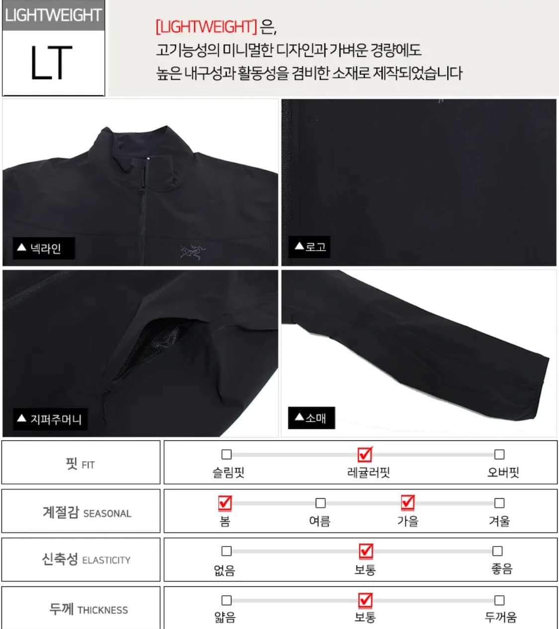 [ M ] 23ss 아크테릭스 감마 라이트웨이트 자켓 캠퍼스 상품이미지7