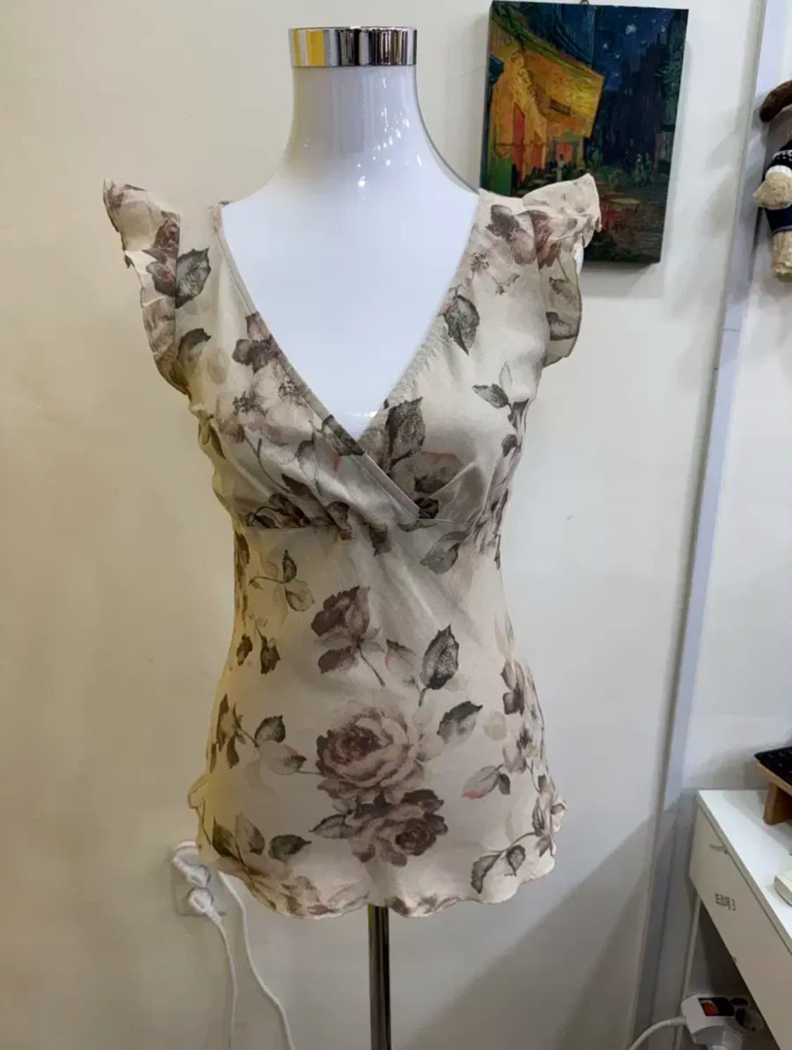 JPN 플라워 프릴 블라우스 🌹 상품이미지1