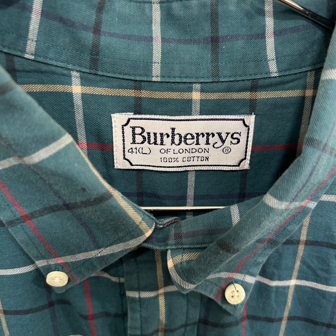 버버리 런던 체스트포켓 타탄체크 긴팔셔츠 상품이미지3