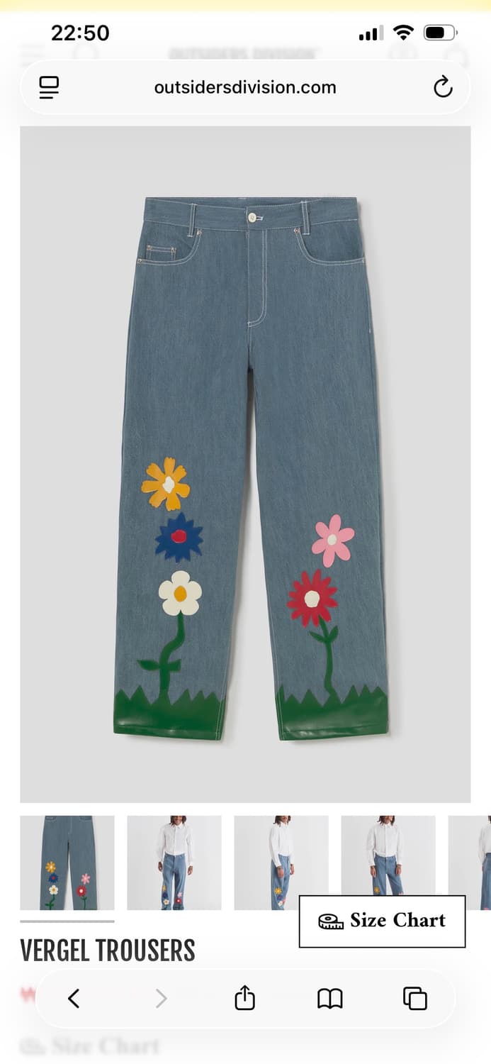 아웃사이더즈 디비전 레더 데님 상품이미지1