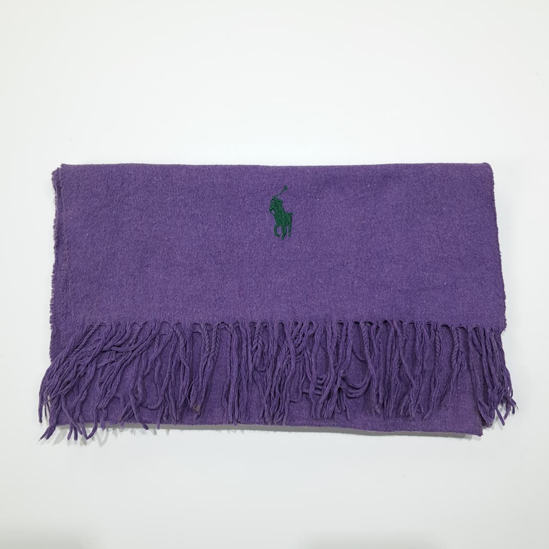 MX503 폴로 90s 프랑스판 코튼 포니자수 퍼플 머플러 목도리 상품이미지6