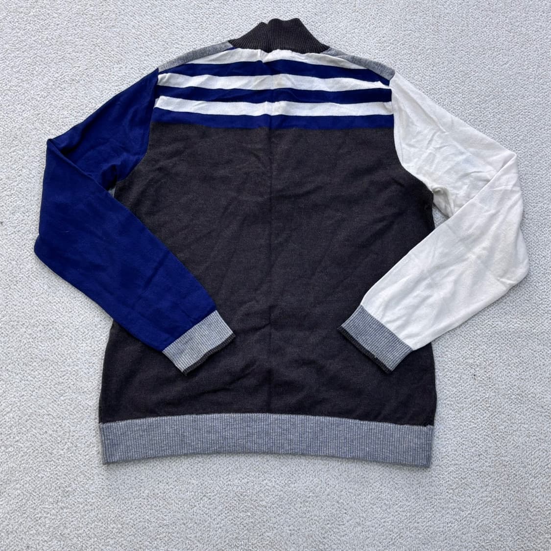 100 JDX 배색 쿼터집 긴팔 니트 0423E 상품이미지2