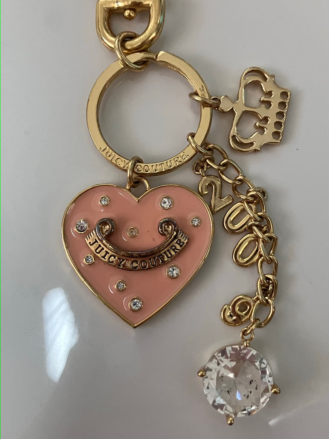 Juicy Couture 키링 참 희귀템 골드 베이비 핑크 2009 상품이미지2