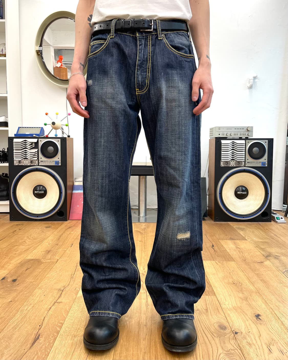 [32] 아르마니 진스 플레어 데님 팬츠 상품이미지1