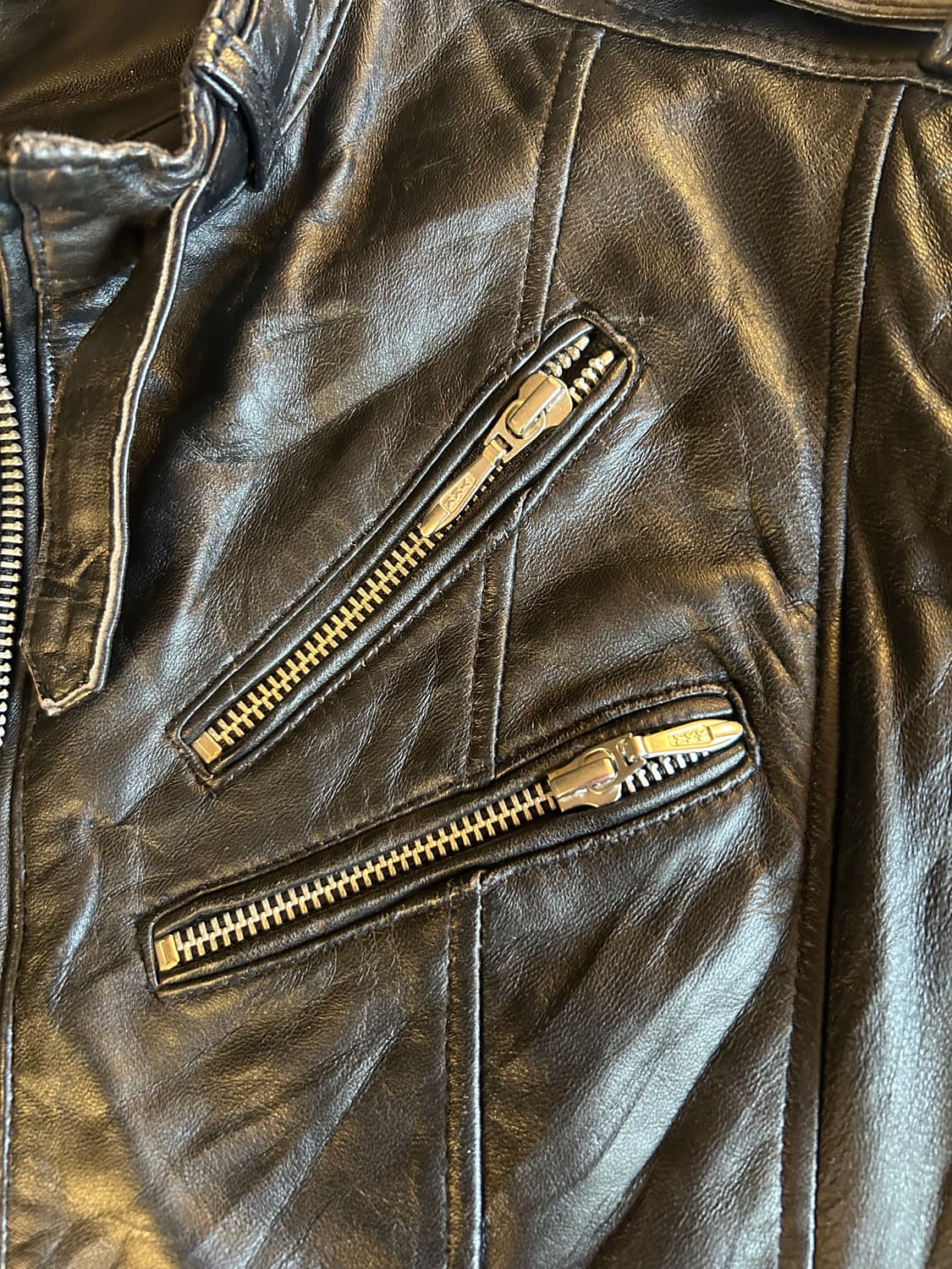 MICHEL KLEIN homme 리얼 레더 바이커 재킷 (사이즈 46) 상품이미지5