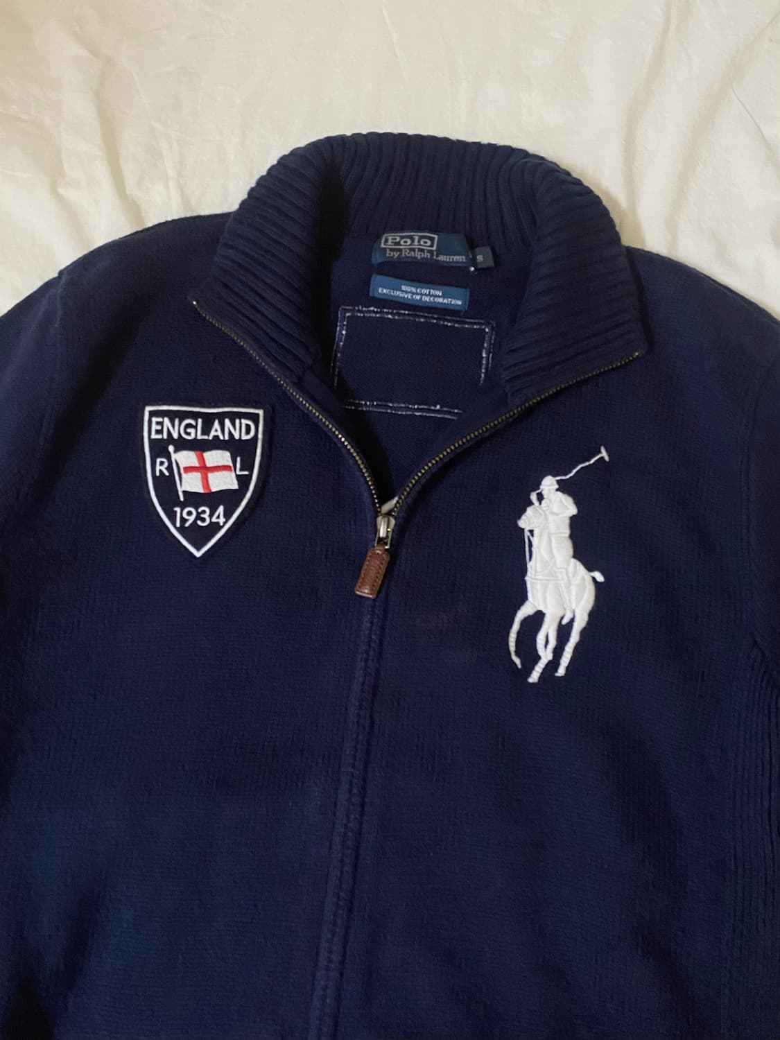 폴로 잉글랜드 빅포니 니트집업 상품이미지3