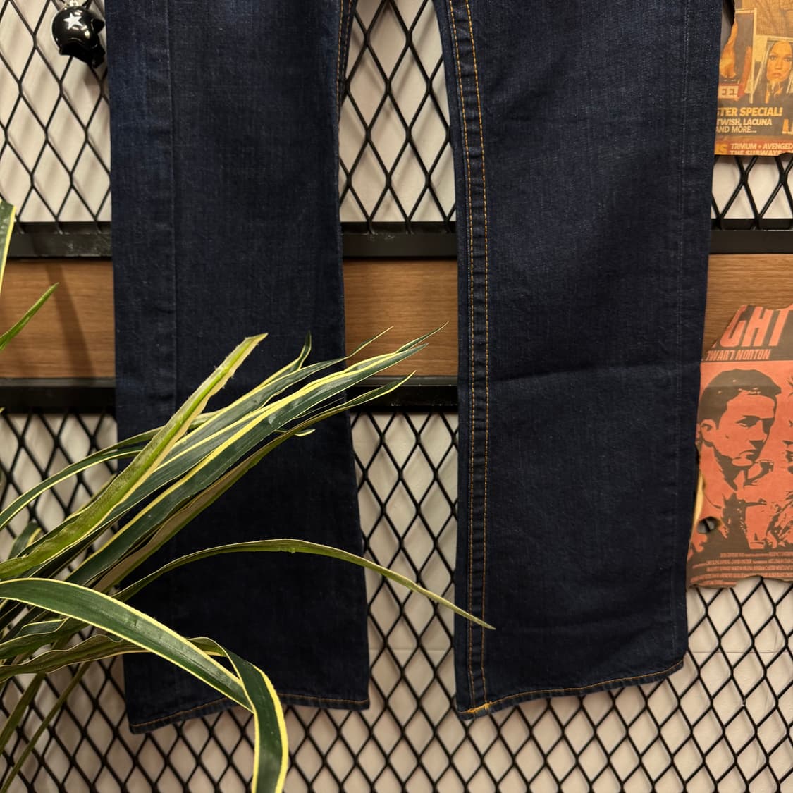 00s 트루릴리전 데님 팬츠 후면 말발굽 페인팅 포인트 진청 상품이미지4