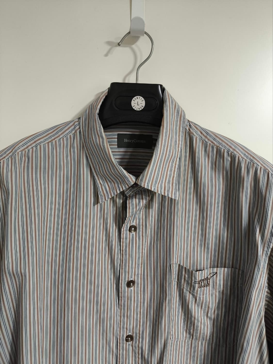 110 헨리코튼 스트라이프 셔츠 상품이미지1