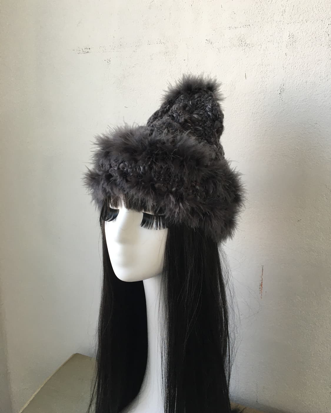 fur trimming knit beanie 상품이미지3