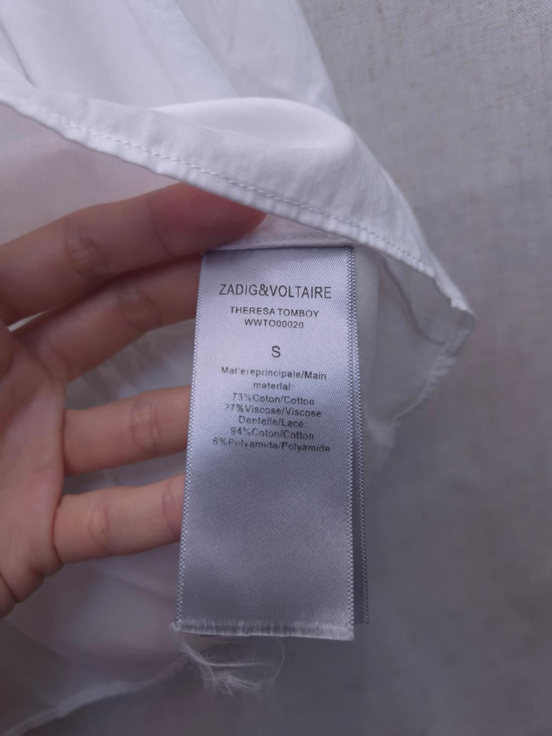 자딕앤볼테르 레이스 블라우스 화이트 상품이미지3