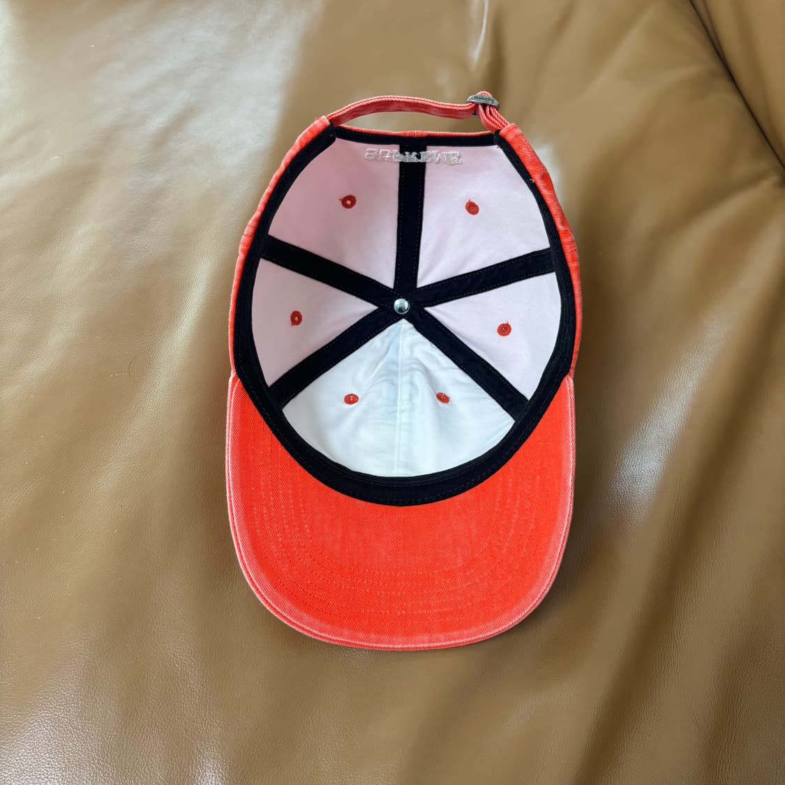 슈프림 S로고 6패널 볼캡 모자 피그먼트 워시드 오렌지 상품이미지6