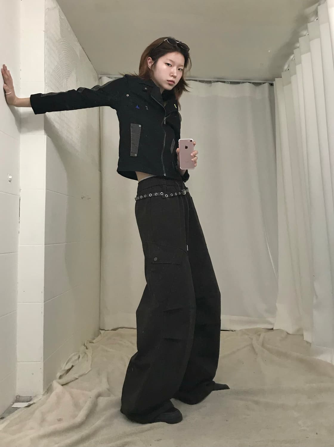 (세트 할인 가능) 빈폴 블랙 트랙 코튼 라이더 자켓 상품이미지3