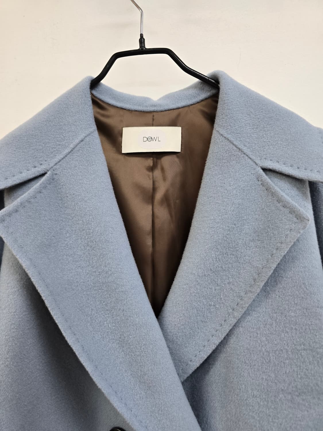 듀엘 캐시미어 블랜딩 모100% 컬러블럭 루즈핏 롱코트 상품이미지4