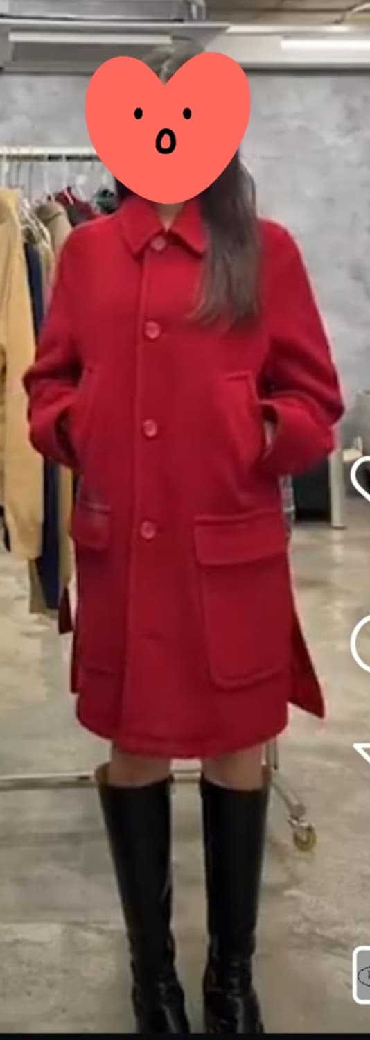 버버리 레드 울코트 상품이미지6