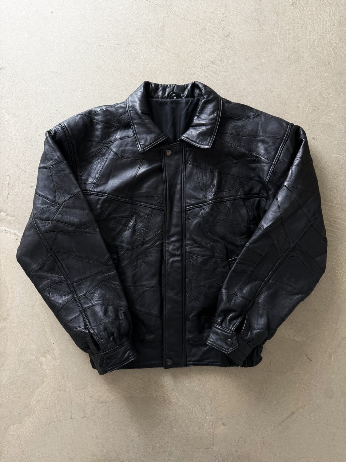 Vintage Sheepskin Leather Bomber Jacket 상품이미지2