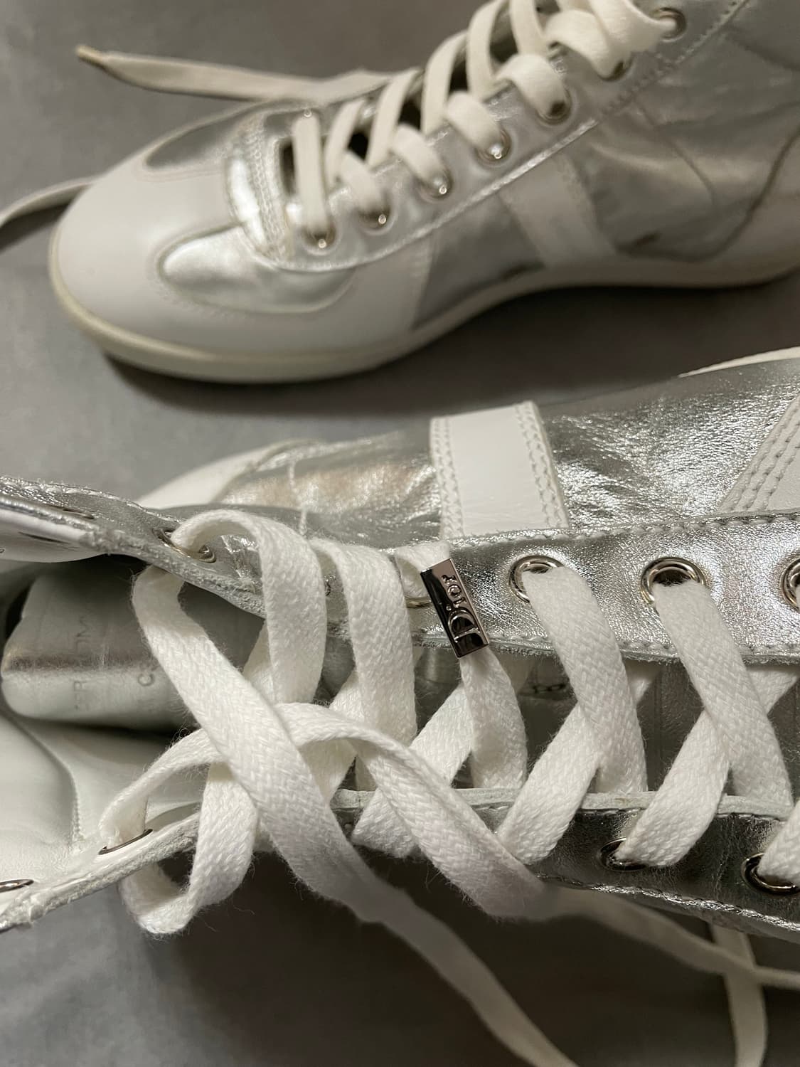 디올옴므 09ss 독일군 하이탑 실버 39.5 상품이미지4