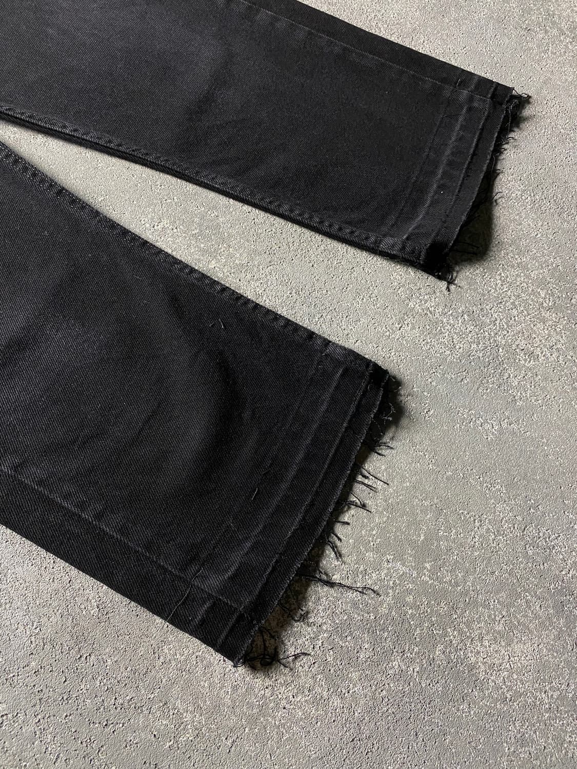 [32-33] Levi's 505 리바이스 흑청 컷오프 크롭 데님팬츠 상품이미지5