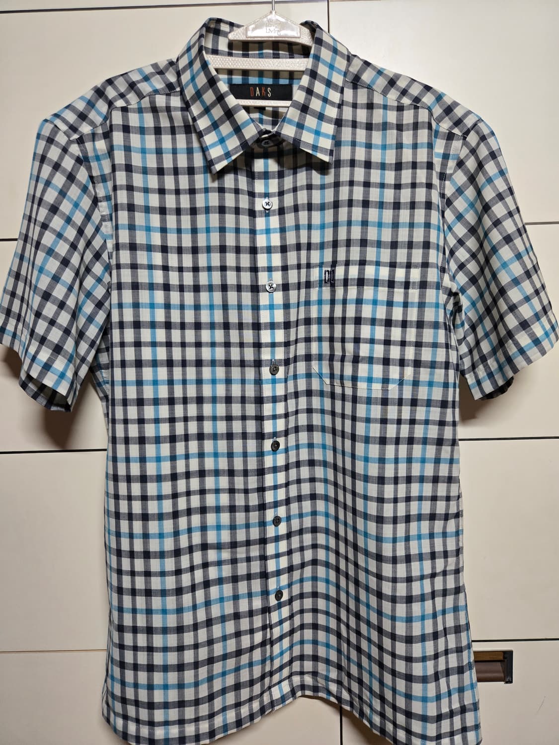 닥스 남성 모 체크 반팔셔츠(100사이즈) 상품이미지2