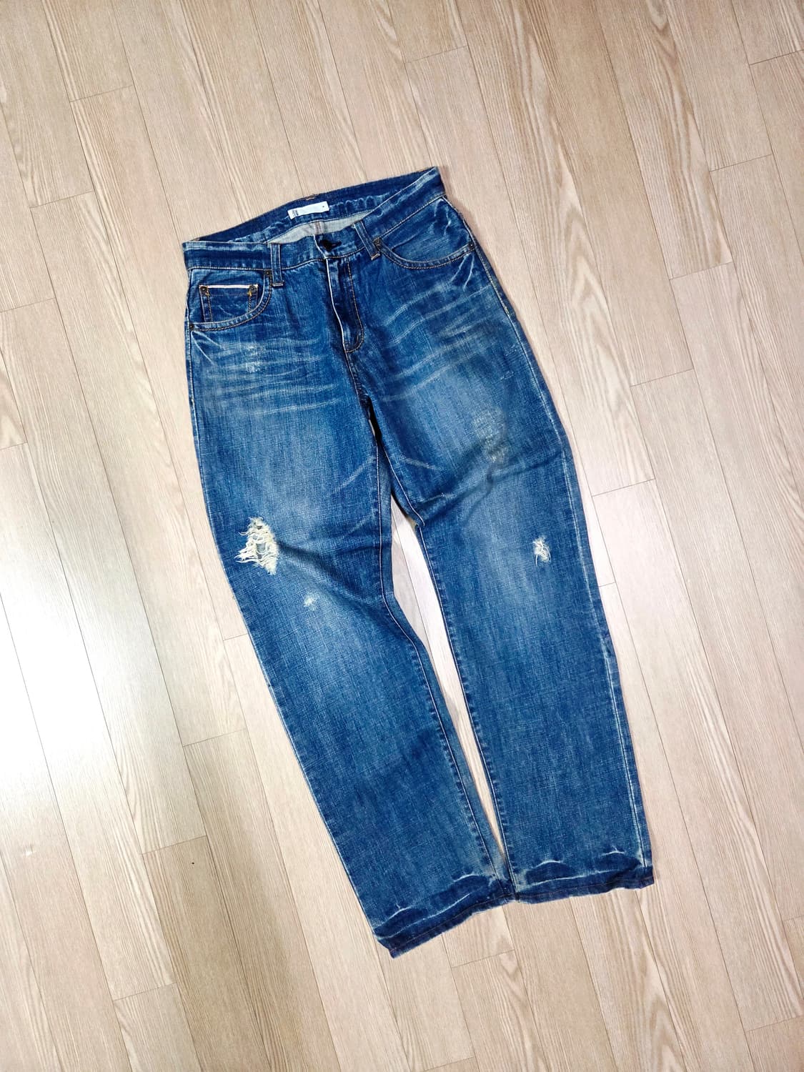 글로벌 워크 재팬 셀비지 워싱 데님 팬츠 상품이미지3