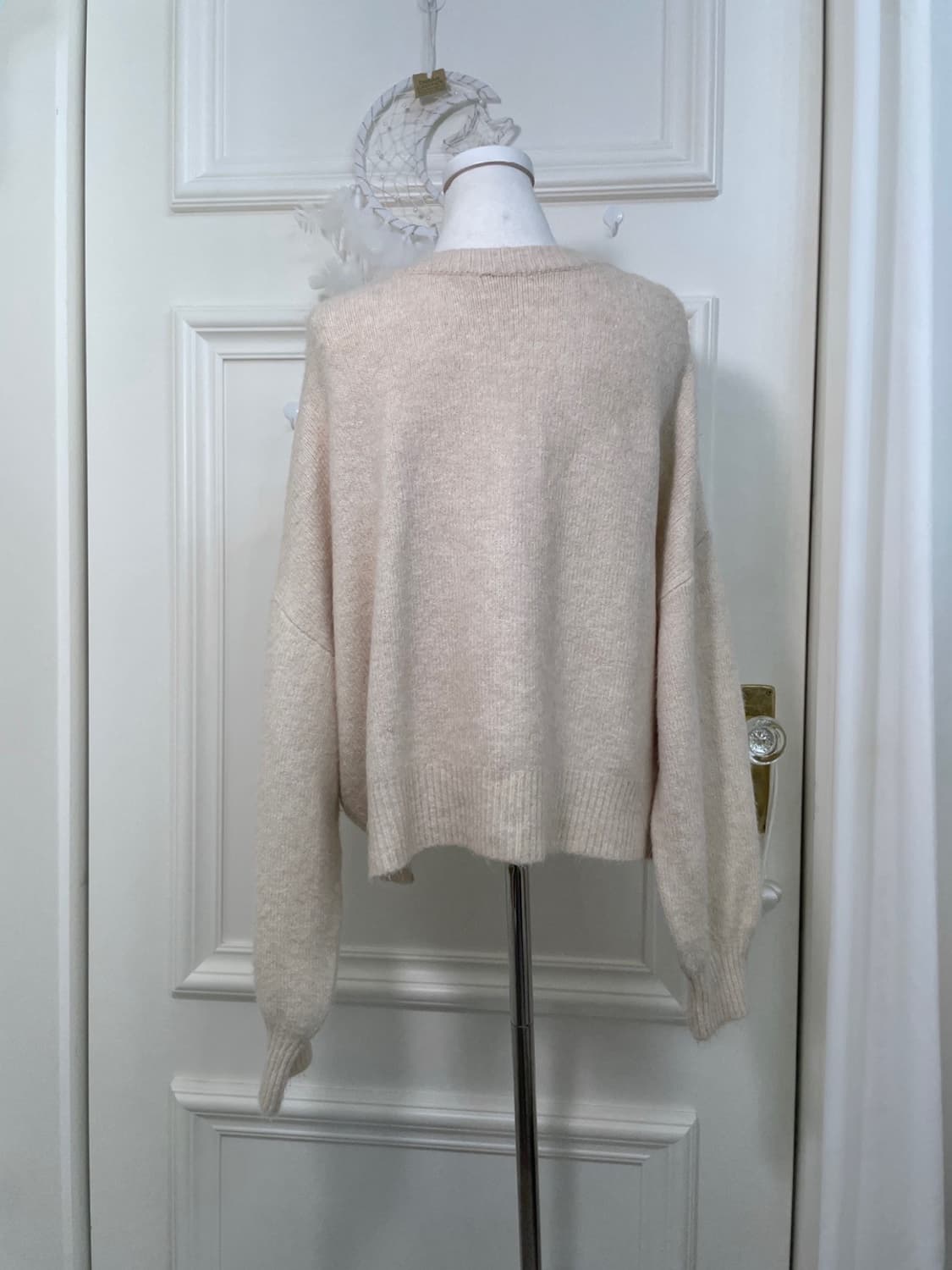 COEN cream beige v-neck soft cardigan 상품이미지3