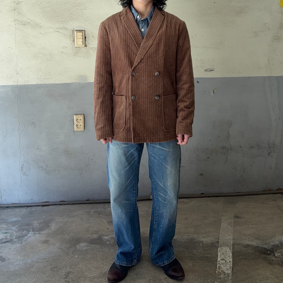 자라 코듀로이 더블 브레스티드 자켓 (터키 생산) 상품이미지2