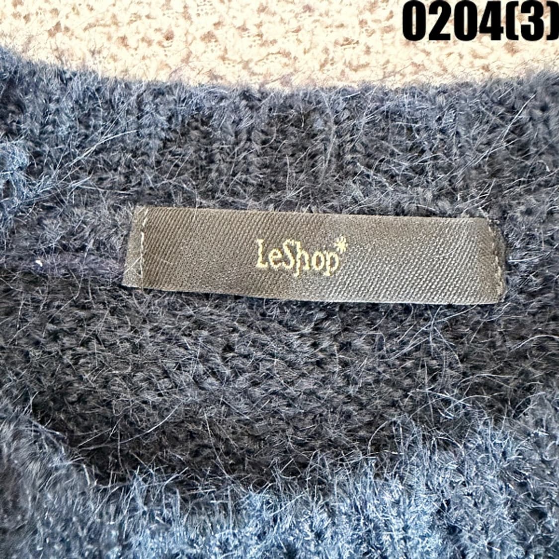 [F] 르샵 여성 체리 자수 패턴 네이비 니트 스웨터 0204(3) 상품이미지3