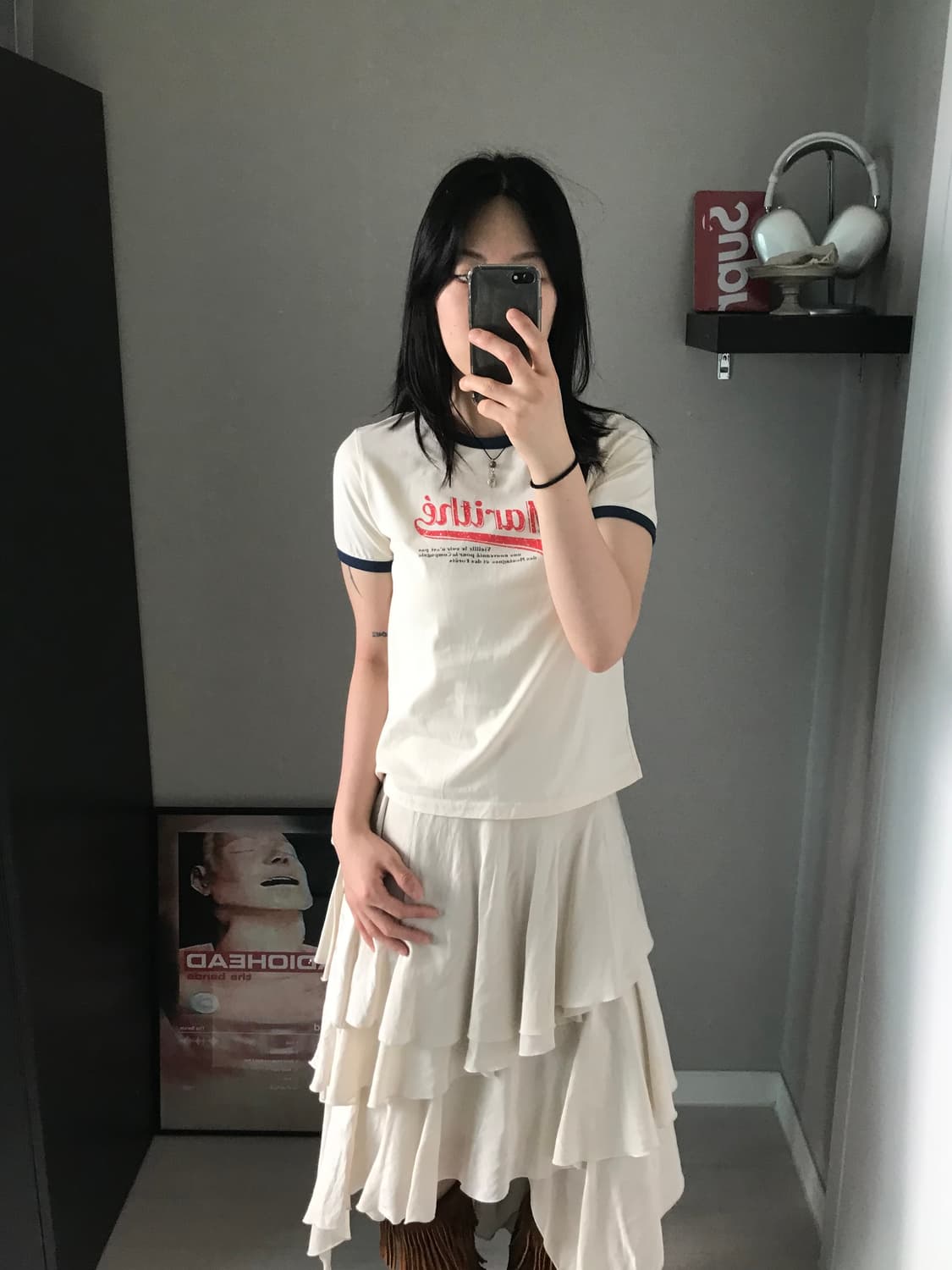 마리떼 프랑소와 저버 중앙 프린팅 베이지 링거티 상품이미지4