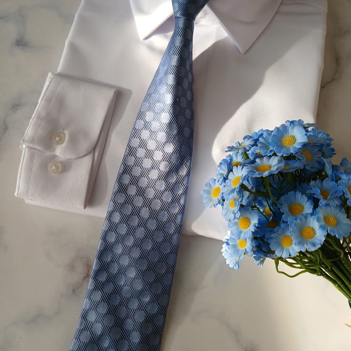 지방시 실크 블루 패턴 넥타이 8.5cm A+등급 A19487
 상품이미지6