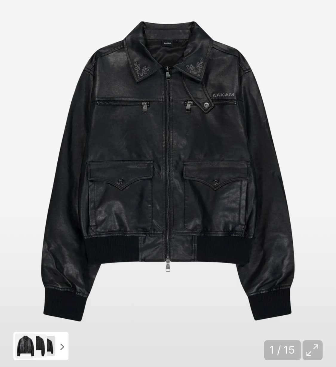 아캄 레더자켓 상품이미지1