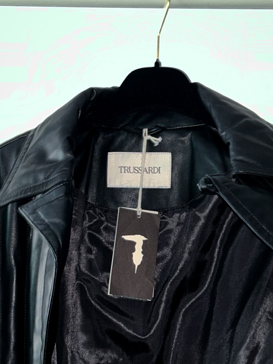 Trussardi stitch point leather jacket 상품이미지6