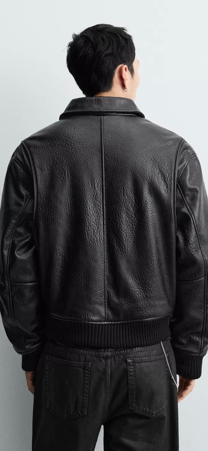 페이크 레더 패딩 점퍼 상품이미지3