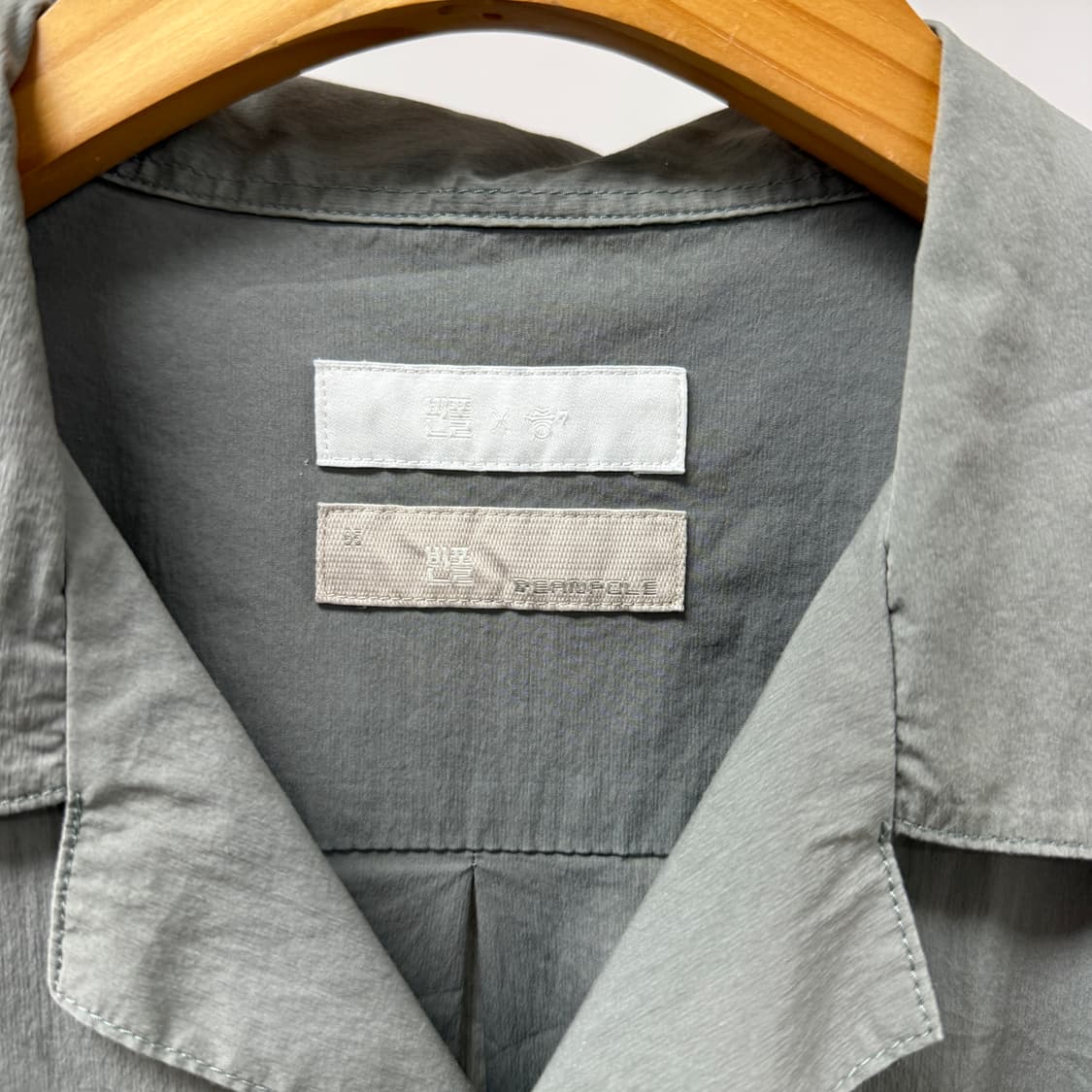 빈폴 BEANPOLE 나일론 혼방 반팔 셔츠 (그레이 / 95) JS39 상품이미지3