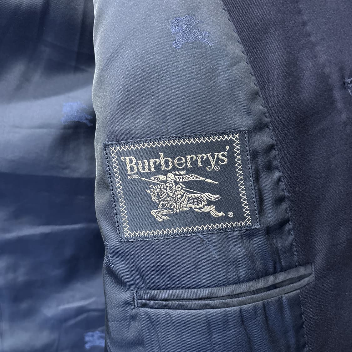 80~90s 올드 버버리 로얄허사즈 골드버튼 블레이저 자켓 N1174 상품이미지8