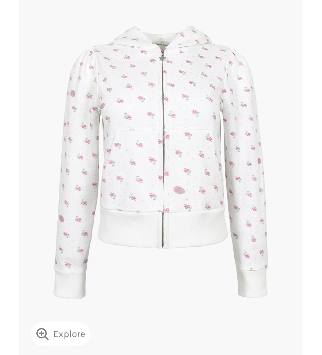 Sandyliang 25fw 플로럴 후드집업 xs 상품이미지2