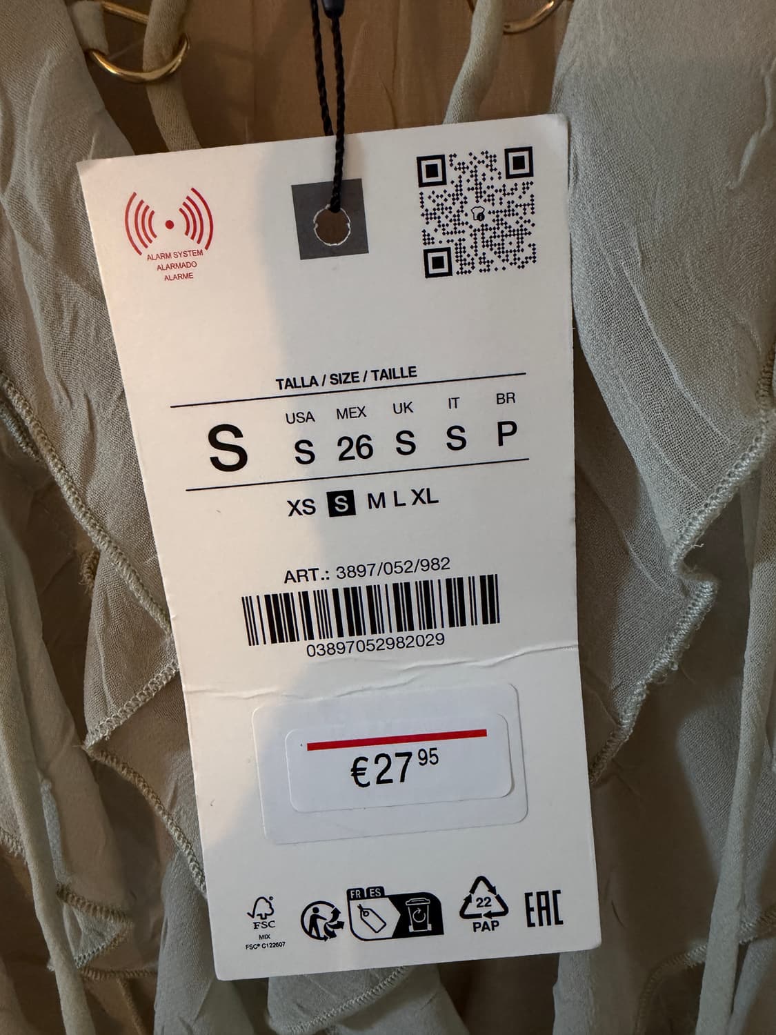 [새상품] ZARA 자라 프릴 세미 시스루 블라우스 상품이미지5