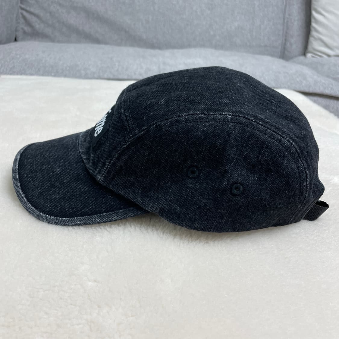 슈프림 데님 캠프캡 블랙 24SS 상품이미지2